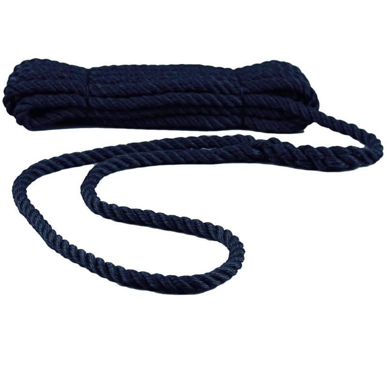 Navyline PP Festmacher-Leine mit Auge - Navyblau, Ø und Länge:20mm Ø. 15m lang von Navyline