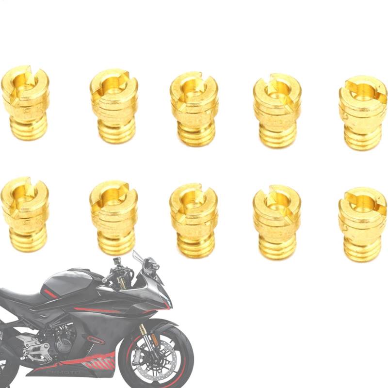 Nbbwwu Hauptdüsen für Vergaser - Vergaser Vergaser Hauptdüsen für Motoren - Motorrad Motorteile Vergaser Hauptdüsen Set von 10 für Dirt Bikes, Karts, UTV und ATV von Nbbwwu