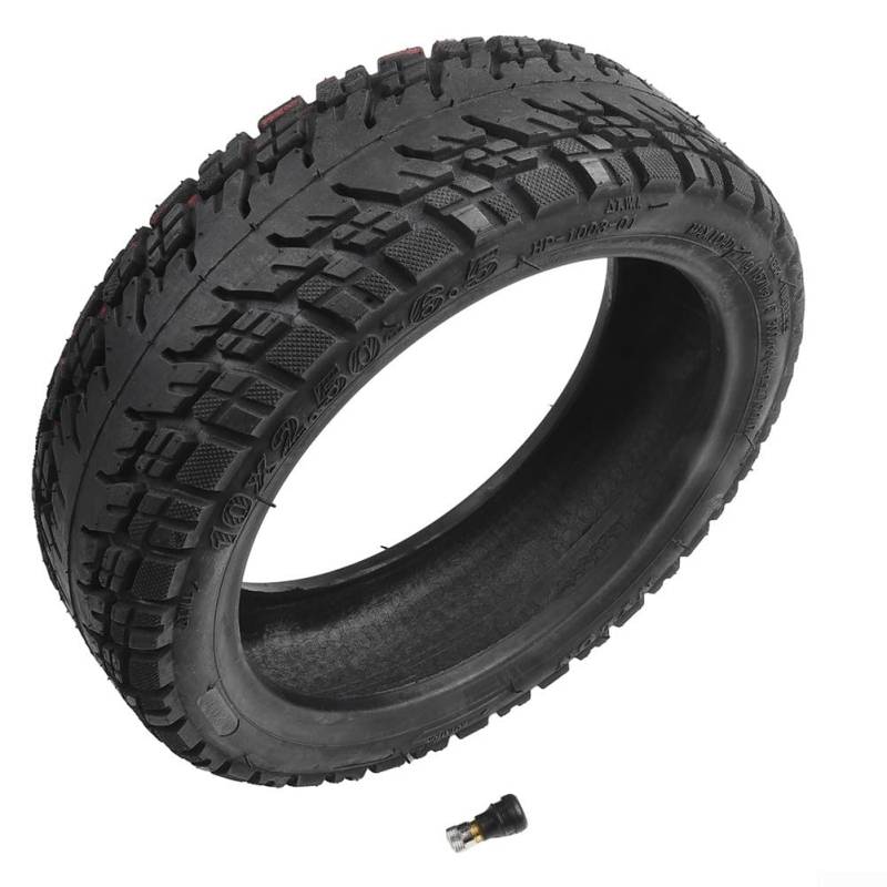 Tubeless Reifen für Elektroroller Offroad, geeignet für 25,4 cm (10 Zoll) 255x70 (Reifen + Düse) von NbgrvB