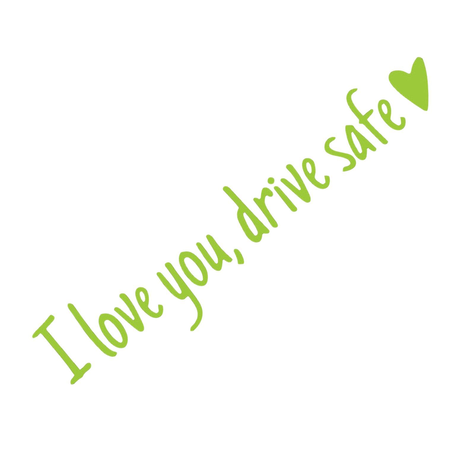 Drive Safe Aufkleber, Rückansicht-Aufkleber | Lustiger „I Love You Drive Safe“-Buchstabenaufkleber für die Heckscheibe - Wasserdichter Rückspiegel-Windschutzscheiben-Buchstabe-Herz-Autozubehör-Stick f von Nbhuiakl