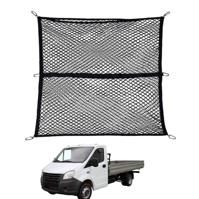 Nbhuiakl LKW-Ladenetz | Pickup-Truck-Gepäcknetz | LKW-Ladeflächennetz | Clutter to Clutter Dachträgernetz, klein, 100 x 120 Mesh, Robustes Bungee-Seilnetz für Kofferraumbefestigung von Nbhuiakl