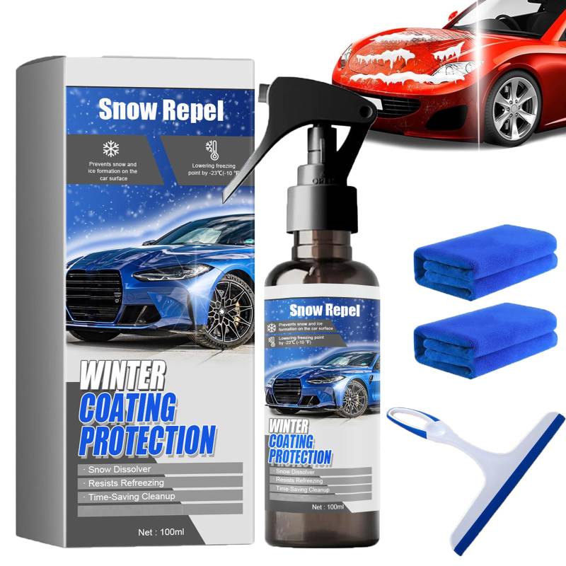 Schneeschmelzbeschichtungsspray Für Autowindschutzscheiben, Enteisungsspray Für Autowindschutzscheiben, Enteisungsmittel Für Autowindschutzscheiben, Salzentfernung Für Auto (1 Stück) von Nbzsmlkn