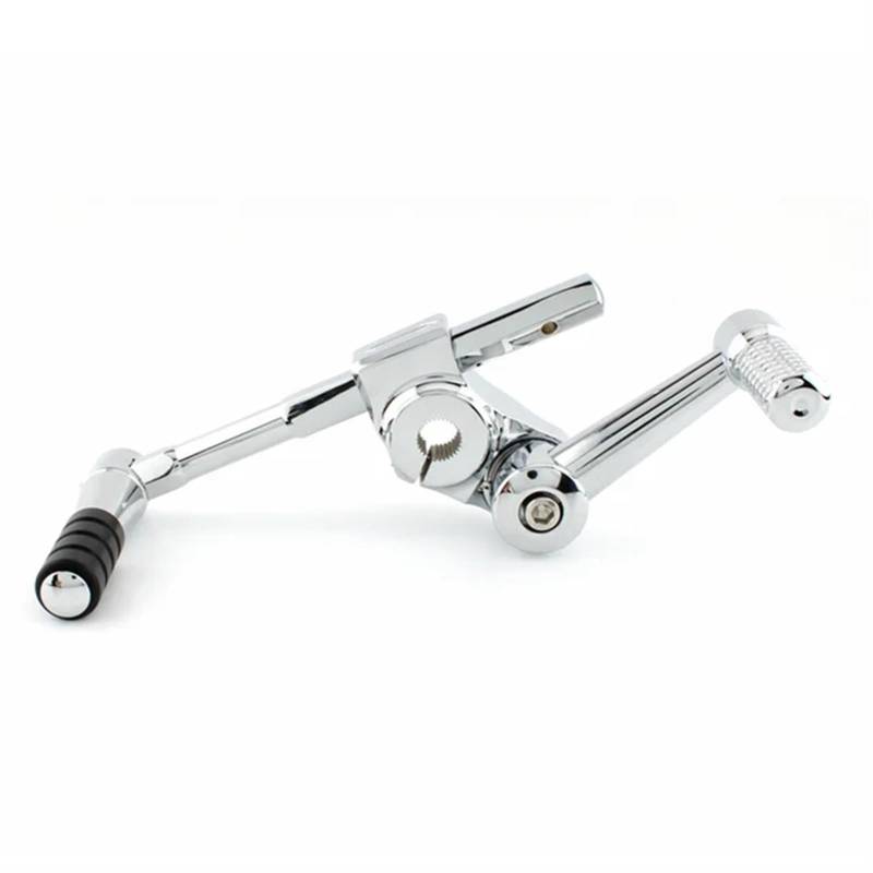 Gang-Stabilisator Für R18 Motorrad Vorne Hinten Einstellbare Ferse Toe Shifter Schalthebel Hochfester Schaltstabilisator(Chrome) von Neini