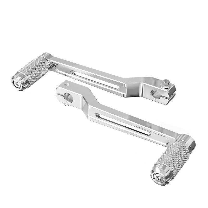 Gang-Stabilisator Getriebe Shifter Hebel Toe Peg Schalthebel Für Road Glide Limited 2020-2024 Für Fat Boy Softail Deluxe 2018 2019 2020 Hochfester Schaltstabilisator(Silver) von Neini