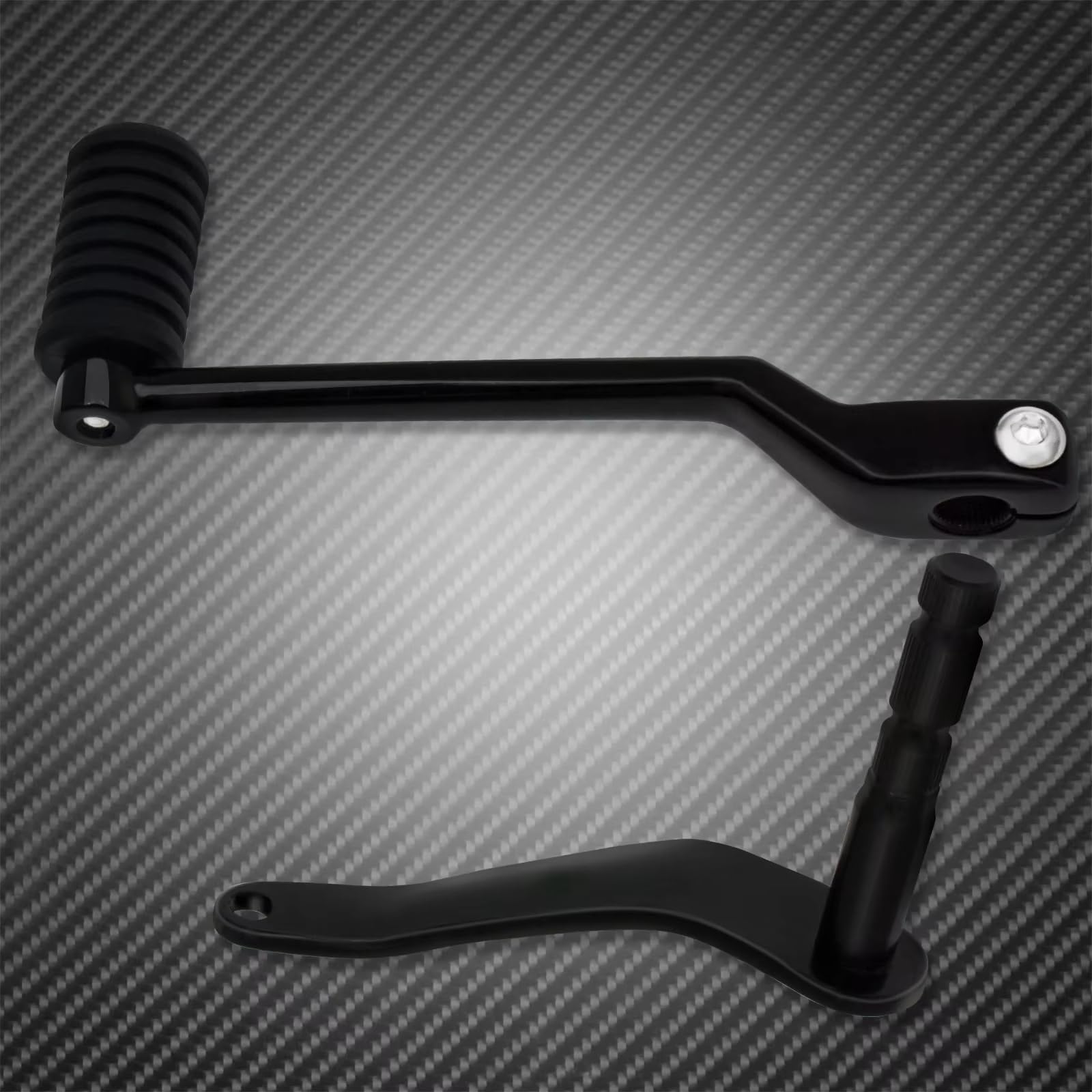 Gang-Stabilisator Schwarz/Chrom Motorrad Getriebe Shifter Schaltstange Hebel Arm Für Harley Für Softail FLSL Fat Bob Slim Deluxe 2018-2023 Hochfester Schaltstabilisator(Black) von Neini