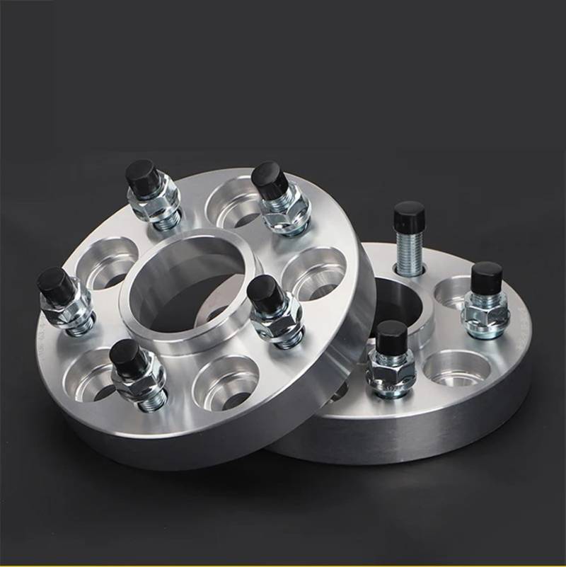 Lochkreisadapter Wheel Spacer 2 Stück Universal Auto Aluminium Rad Spacer Adapter 5 Lug Für Dodge PCD 5X 114,3 15/20/25/30/35/40mm Hubcentric 67,1mm Wheel Spacers Power(2pcs 40mm Silver) von Neini