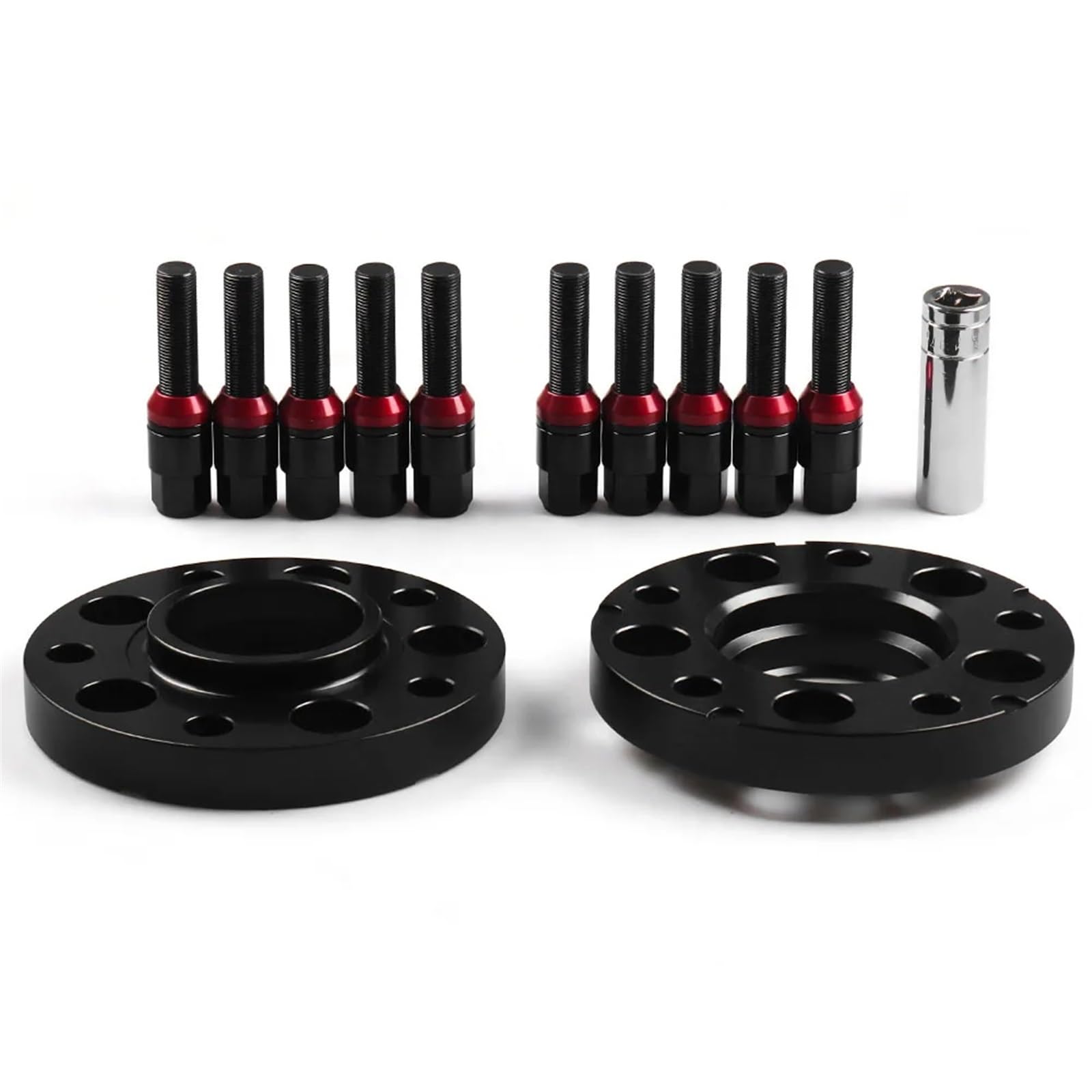 Lochkreisadapter Wheel Spacer 20mm 72,56mm 5x120mm Hubcentric Spurverbreiterungen M14x1.25 Kegelschrauben Für F Serie F10 F12 F13 F01 F02 F30 Wheel Spacers Power(Black Bolts) von Neini