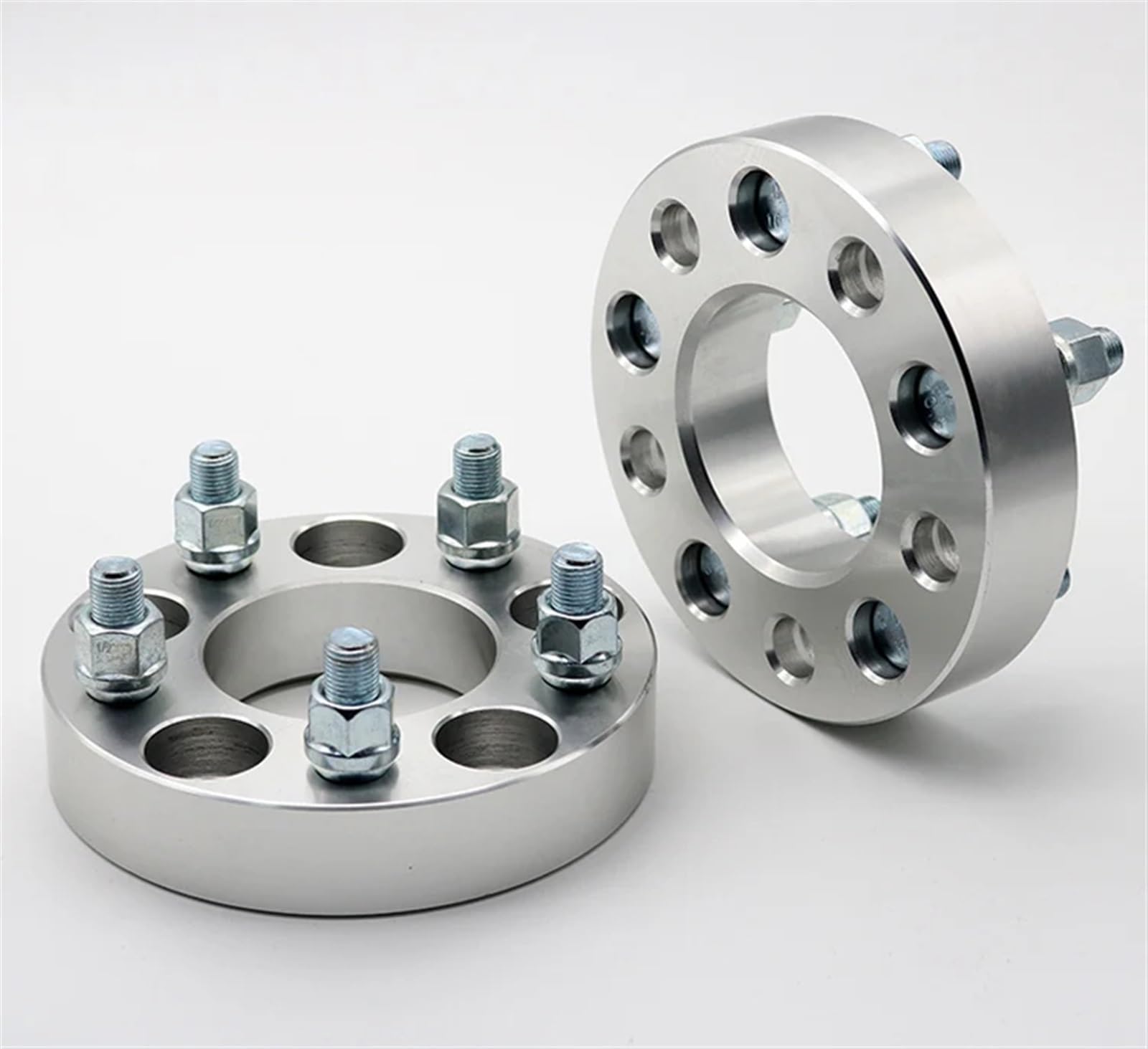 Lochkreisadapter Wheel Spacer Für Chevrolet Für Buick Für Cadillac 2 Stück 15/20/25/35mm PCD 5x115 CB: 70,3mm Rad Spacer Adapter 5 Lug M12xP 1,5 Wheel Spacers Power(2PCS 35mm Silver) von Neini