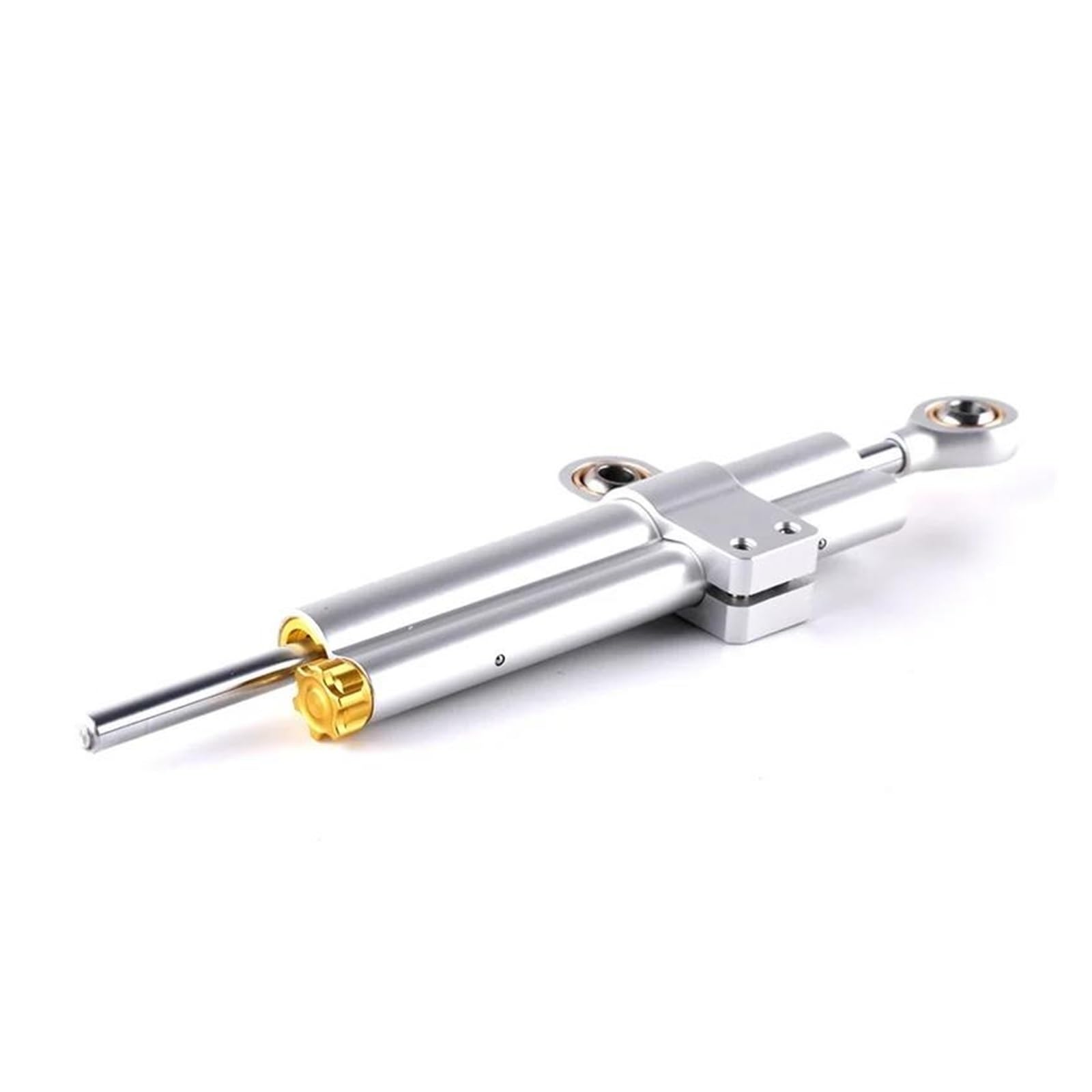 Motorräder Aluminium Dämpfer Dämpfer Einstellbar Stabilisator Linear Umgekehrt Sichere Steuerung Motorrad Universal Lenkung Für Kawasaki/Suzuki Roller Dämpfer Lenkungsstabilisator(Silver) von Neini