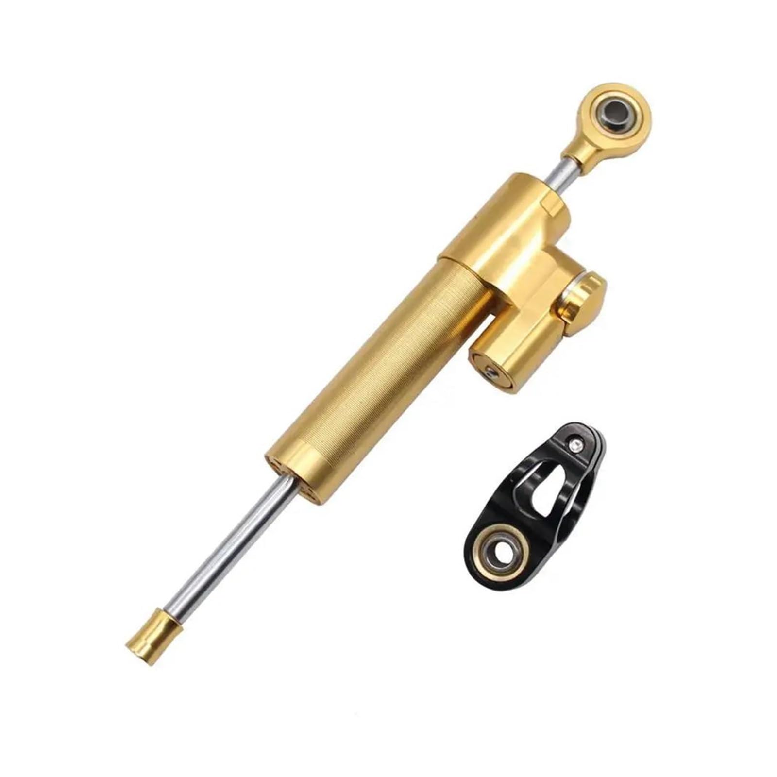 Motorräder Aluminium Dämpfer Dämpfer Stabilisator Halterung Aluminium Legierung Dämpfer Universal Modifizierte Fahrzeuge Stabilisator Umrüstungen Motorrad Lenkung Dämpfer Lenkungsstabilisator(Gold) von Neini