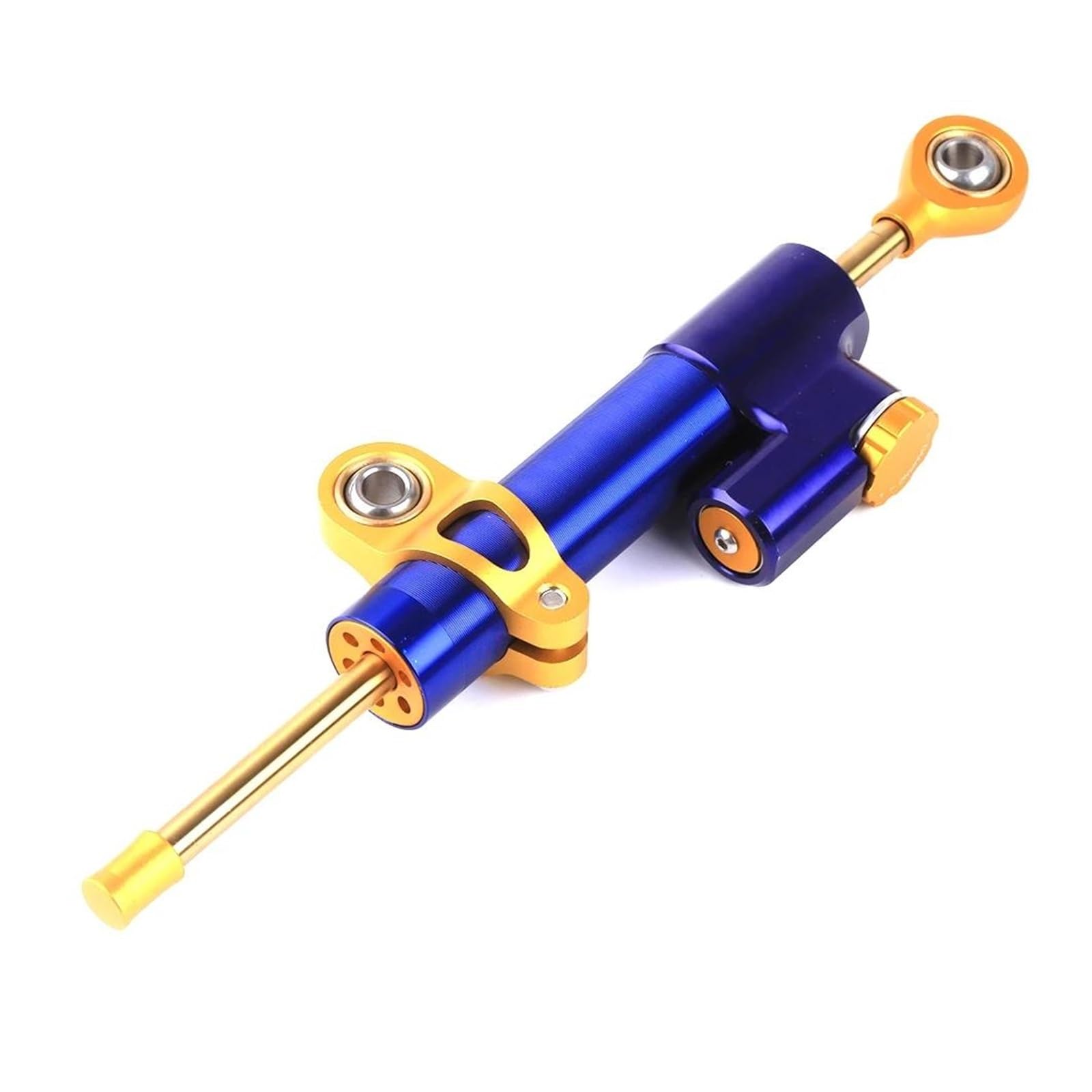 Motorräder Aluminium Dämpfer Lenkungsdämpfer Richtungsdämpfer Stoßdämpfer Stabilisator Motorrad Aluminium Einstellbar Für MT-09 Tracer Dämpfer Lenkungsstabilisator(Blue Gold) von Neini