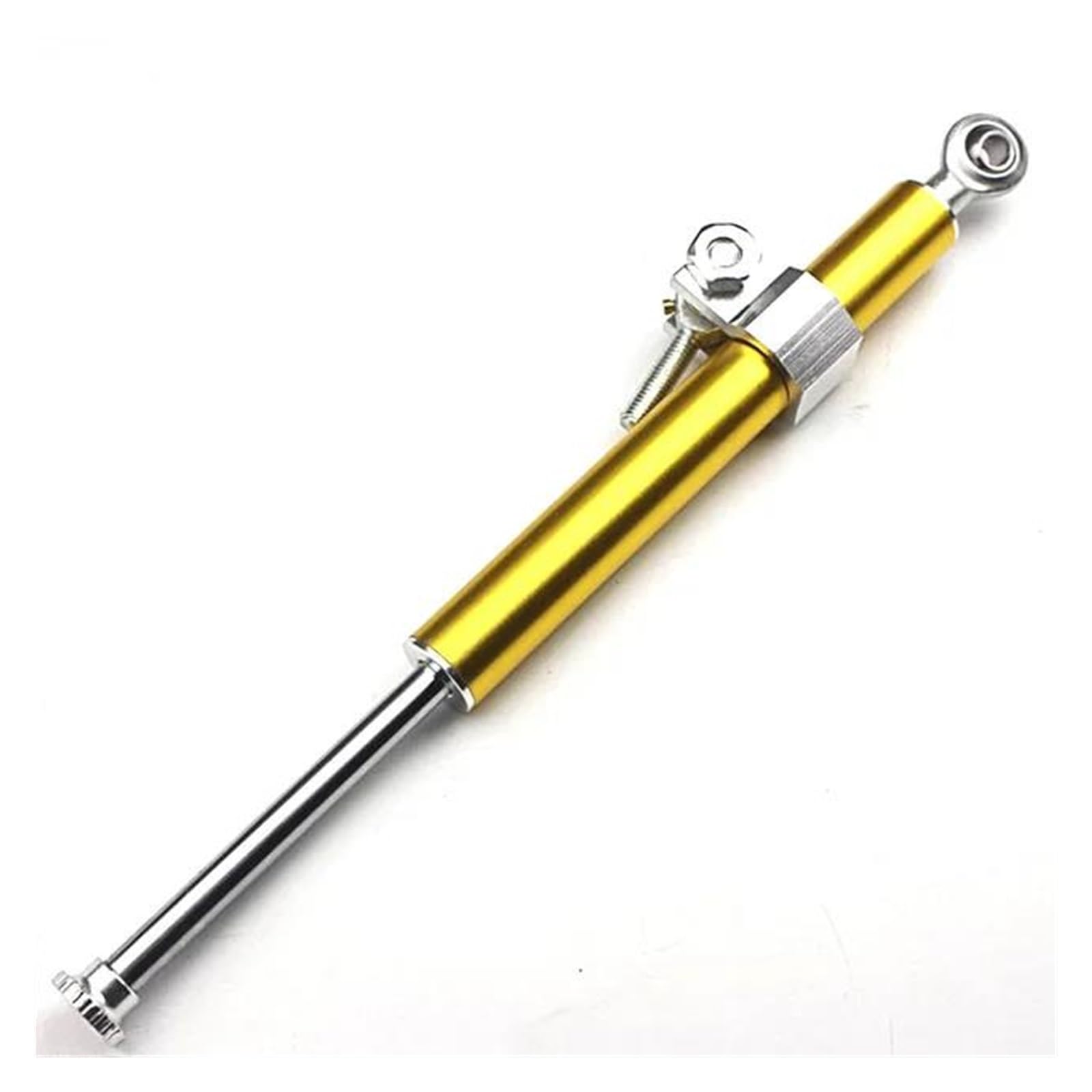 Motorräder Aluminium Dämpfer Motorrad Lenkung Dämpfer Aluminium Legierung Universal Stoßdämpfer Richtung Dämpfer Zubehör Gabel Stabilisator Dämpfer Lenkungsstabilisator(Gold) von Neini