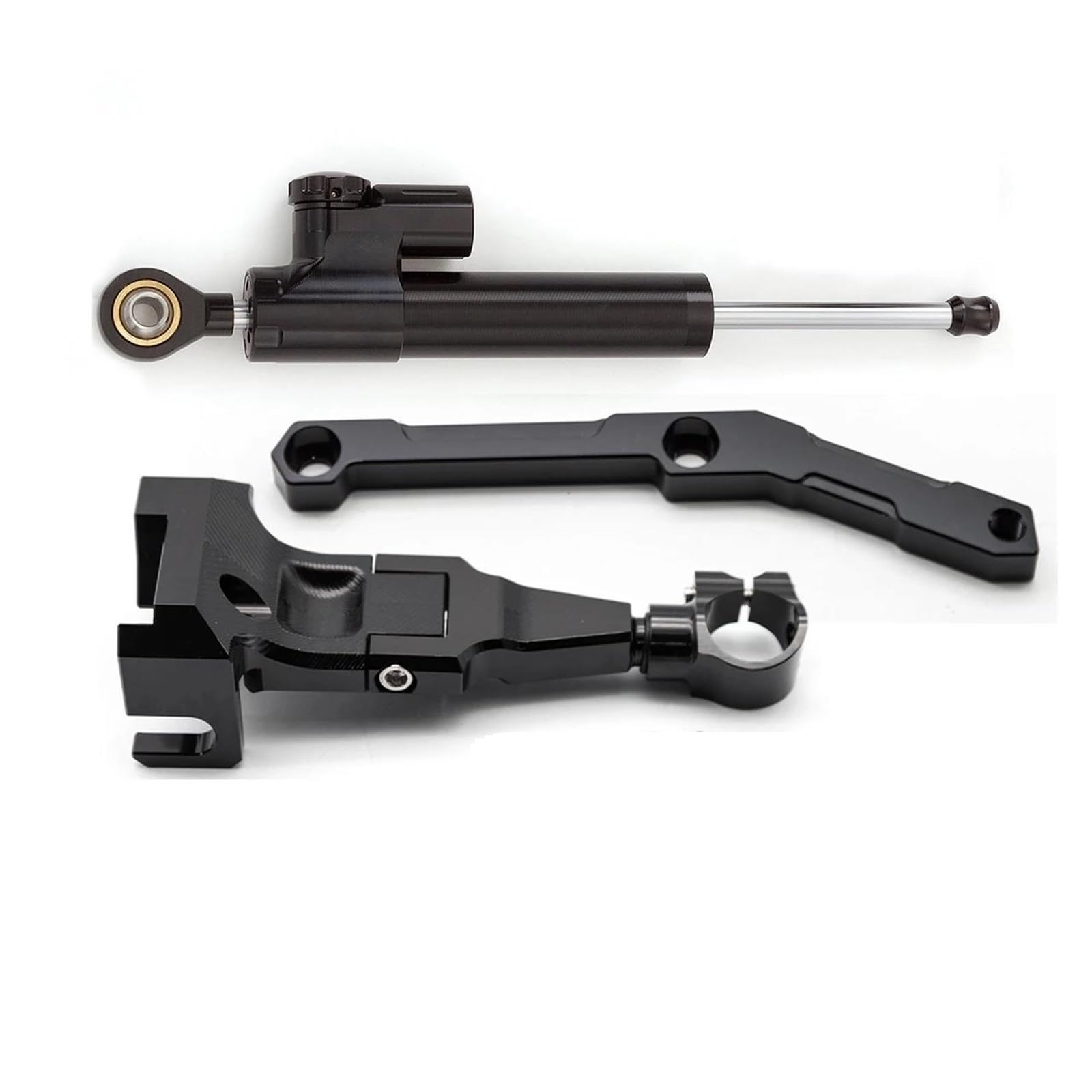 Motorräder Aluminium Dämpfer Motorrad Lenkung Dämpfer Stabilisator Sicherheit Montage Kit Halterung Für MT09 MT-09 Für FZ09 FZ-09 2013-2020 Dämpfer Lenkungsstabilisator(Damper n bracekt A) von Neini