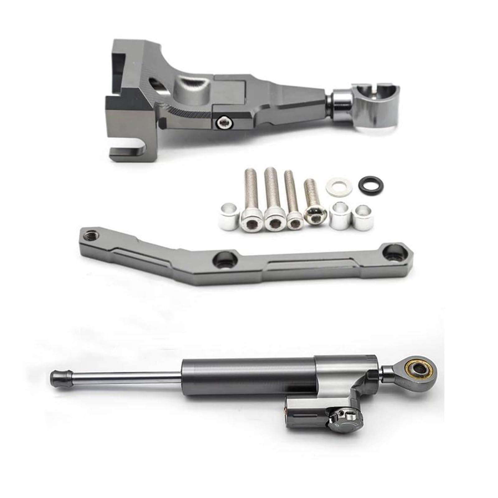 Motorräder Aluminium Dämpfer Motorrad Lenkung Dämpfer Stabilisator Sicherheit Montage Kit Halterung Für MT09 MT-09 Für FZ09 FZ-09 2013-2020 Dämpfer Lenkungsstabilisator(Damper n bracekt B) von Neini