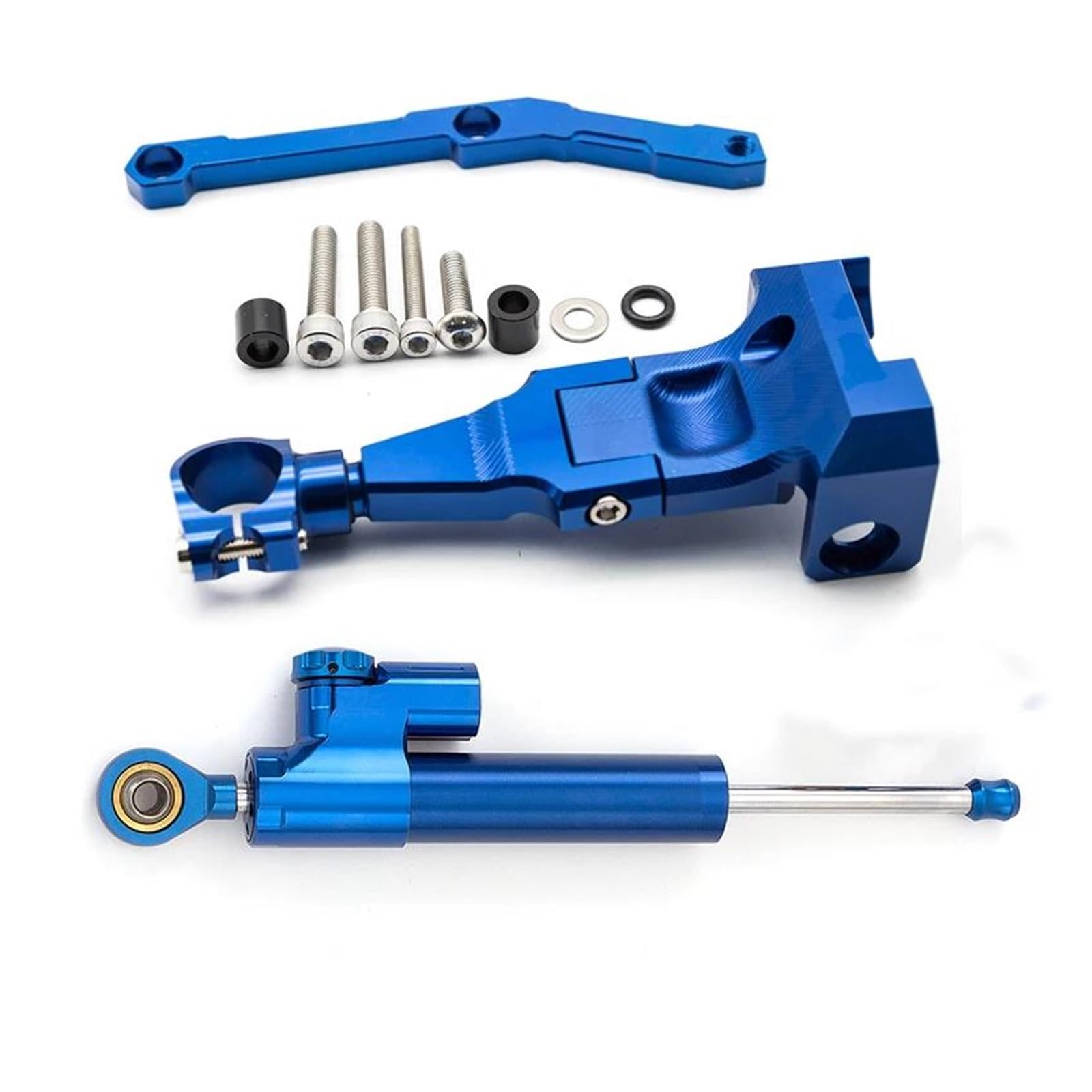 Motorräder Aluminium Dämpfer Motorrad Lenkung Dämpfer Stabilisator Sicherheit Montage Kit Halterung Für MT09 MT-09 Für FZ09 FZ-09 2013-2020 Dämpfer Lenkungsstabilisator(Damper n bracekt C) von Neini