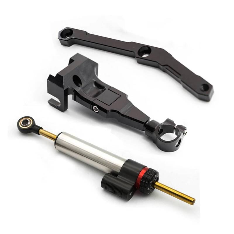 Motorräder Aluminium Dämpfer Motorrad Lenkung Dämpfer Stabilisator Sicherheit Montage Kit Halterung Für MT09 MT-09 Für FZ09 FZ-09 2013-2020 Dämpfer Lenkungsstabilisator(Damper n bracekt F) von Neini