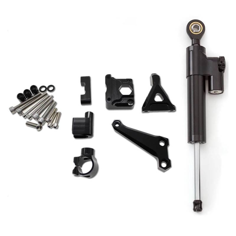 Motorräder Aluminium Dämpfer Motorrad Lenkung Stabilisator Dämpfer Montage Halterung Kit Für Z300 Z250 2015 2016 Dämpfer Lenkungsstabilisator(Damper n Bracket E) von Neini