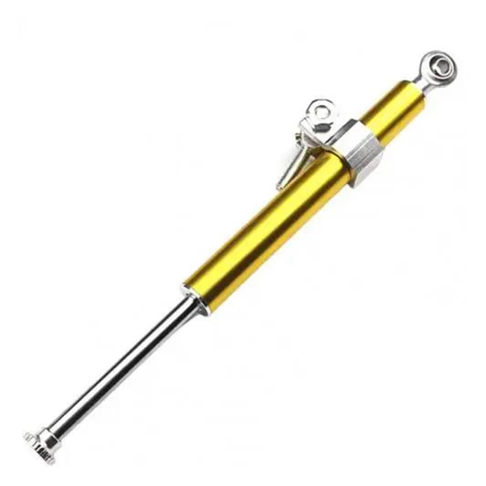 Motorräder Aluminium Dämpfer Motorrad Stoßdämpfer Stabilisator Aluminium Langlebig Lenkung Dämpfer Lenkung Dämpfer Universal Für Motorrad Dämpfer Lenkungsstabilisator(Golden) von Neini