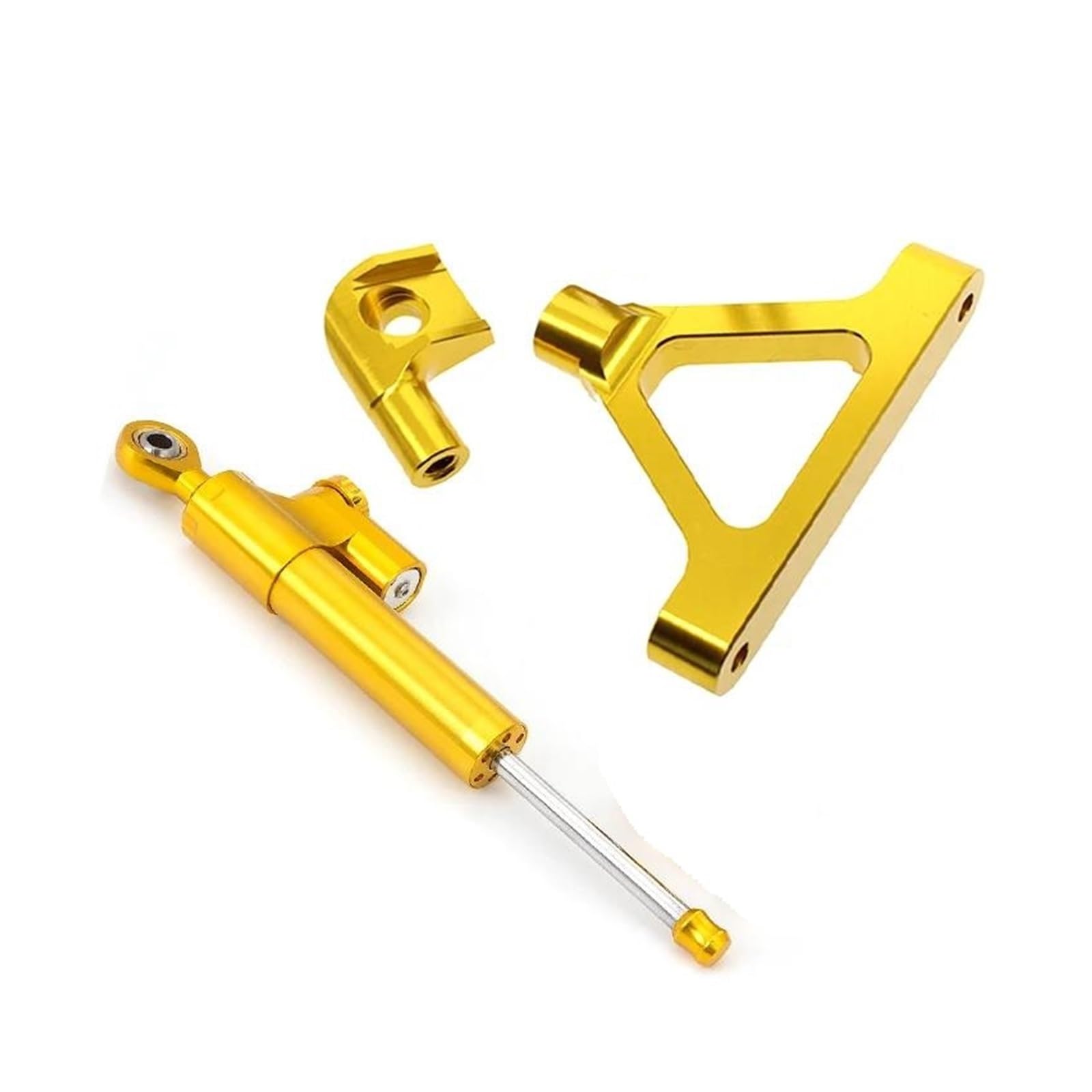 Motorräder Aluminium Dämpfer Motorräder Lenkung Stabilisieren Dämpfer Halterung Montieren Montage Unterstützung Halter Kit Set Für Kawasaki Für ZX10R 2004-2005 Dämpfer Lenkungsstabilisator(Gold Set) von Neini