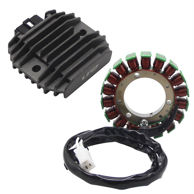 Zündbox Spannungsregler Gleichrichter Kit Kompatib Motorrad Magneto Stator Spule + Spannungsreglergleichrichter Für 4VR-81410-00 Für 4JH-81960-0 Für XVS400 Drag Star Für XVS650 Drag Star Motorrad Glei von Neini