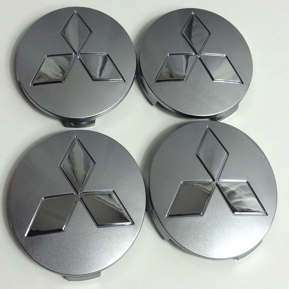 Nabendeckel 4 STÜCKE 80mm für Mitsubishi ASX Ralliart Outlander Lancer Pajero Car Rad Center Hub Cap Auto Styling Felgen Abdeckung Badge Emblem Aufkleber Radnabenkappen von Nemeae