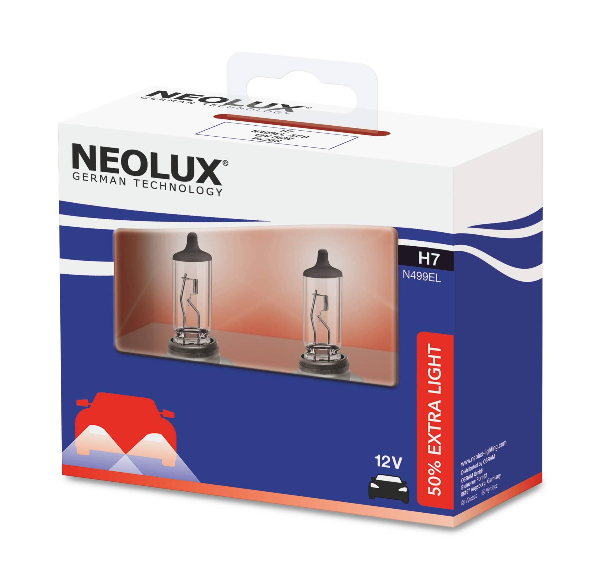 H7 12V 55W PX26d Extra Light 50% 2st. Neolux von NEOLUX