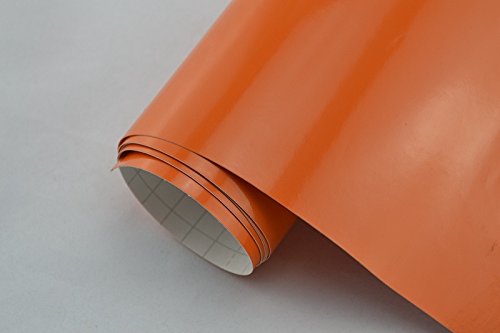 Neoxxim 5.42€/m2 Auto Folie - ORANGE GLÄNZEND - 30 x 152 cm BLASENFREI selbstklebend flexibel Car Wrapping von Neoxxim