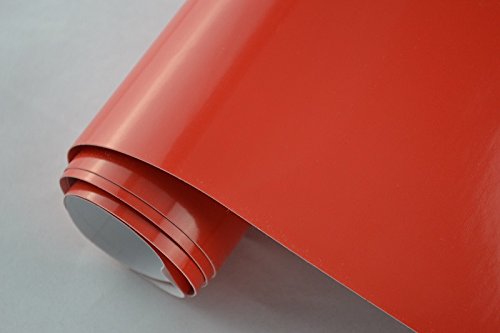 Neoxxim 6.27€/m2 Auto Folie - rot glanz glänzend - 1 x 1,5 meter - selbstklebend BLASENFREI flexibel Car Wrapping Klebefolie folieren von Neoxxim