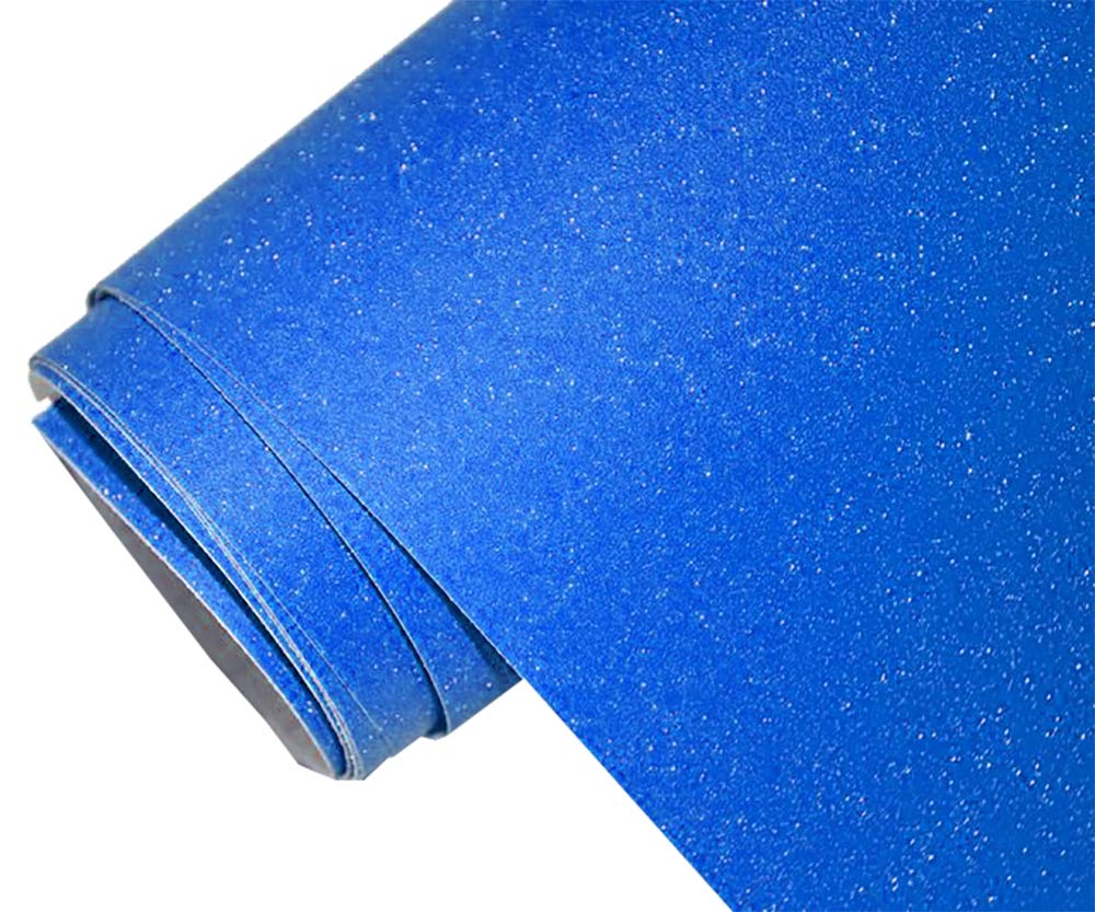 Neoxxim 6.6€/m2 Auto Folie - glitzer blau 50 x 150 cm - selbstklebend BLASENFREI flexibel Car Wrapping Klebefolie folieren von Neoxxim