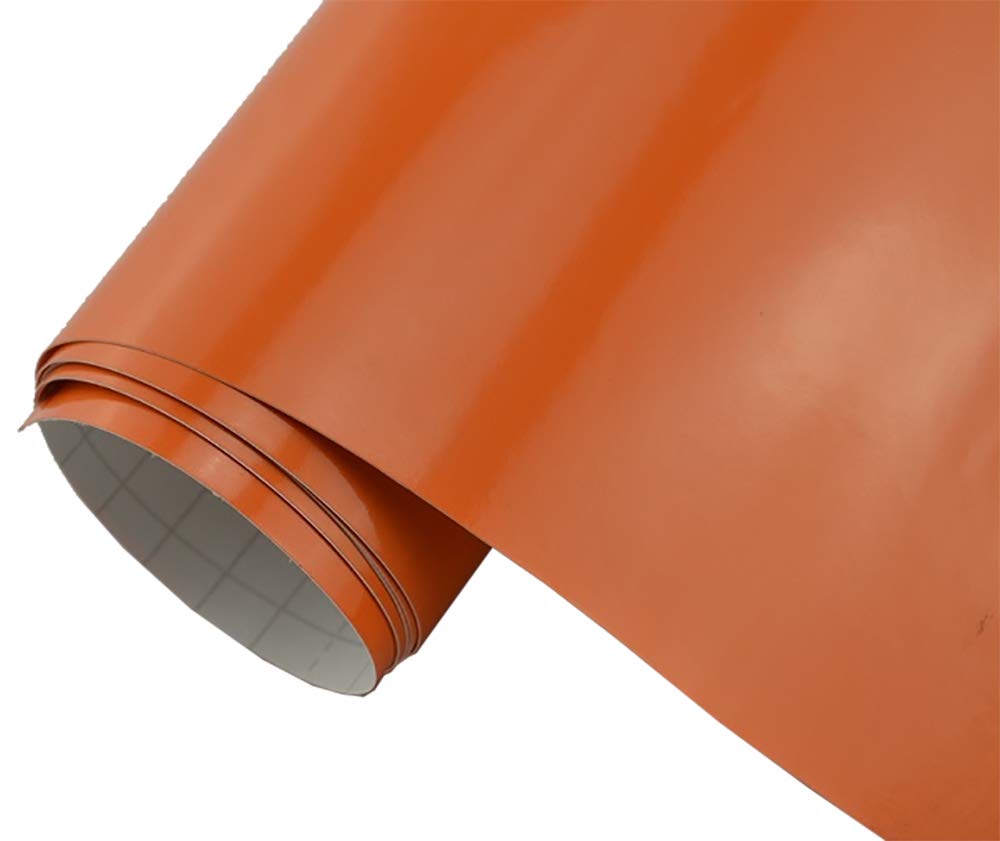 Neoxxim 24,3€/m² orange glänzend 30 x 150 cm Autofolie Deko Klebe Folie Luftkanalfolie von Neoxxim