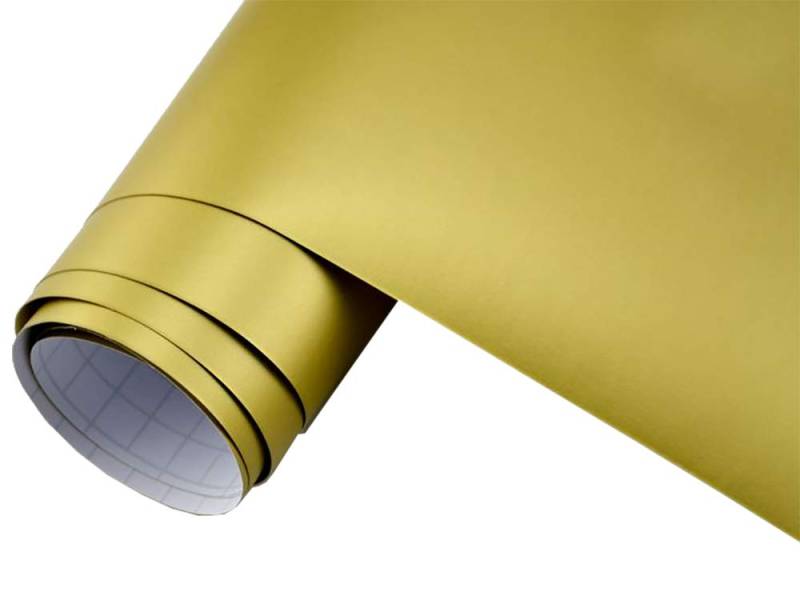 Neoxxim 7€/m² Auto Folie matt - Gold matt 100 x 150 cm Klebefolie Lackfolie Autofolie von Neoxxim