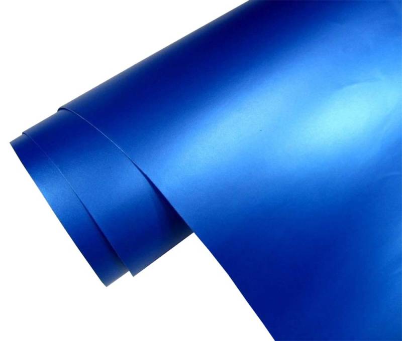 Neoxxim 7€/m² Auto Folie matt - blau metallic matt 100 x 150 cm Klebefolie Lackfolie Autofolie von Neoxxim