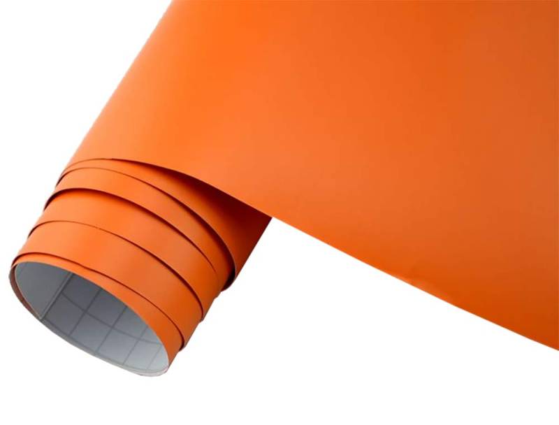 Neoxxim 7€/m² Auto Folie matt - orange matt 100 x 150 cm Klebefolie Lackfolie Autofolie von Neoxxim