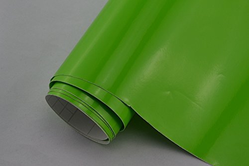 Neoxxim 5.42€/m2 Auto Folie - GRÜN GLÄNZEND - 30 x 152 cm BLASENFREI selbstklebend flexibel Car Wrapping Klebe Folie von Neoxxim