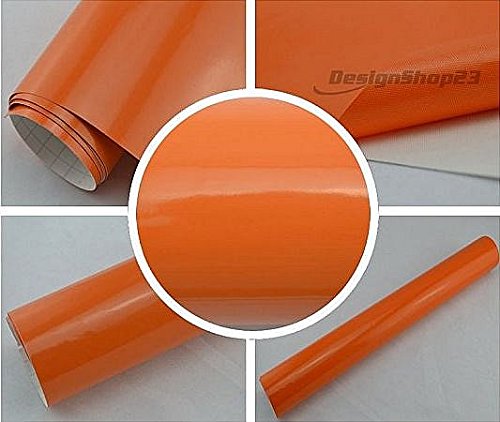 Neoxxim 5.42€/m2 Auto Folie - ORANGE GLÄNZEND - 200 x 152 cm BLASENFREI selbstklebend flexibel Car Wrapping von Neoxxim