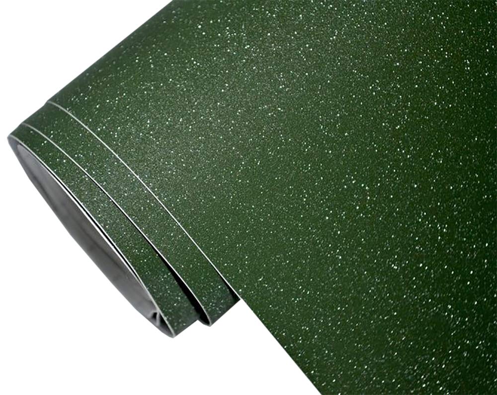 Neoxxim 6.6€/m2 Auto Folie - glitzer olive 100 x 150 cm - selbstklebend BLASENFREI flexibel Car Wrapping Klebefolie folieren von Neoxxim