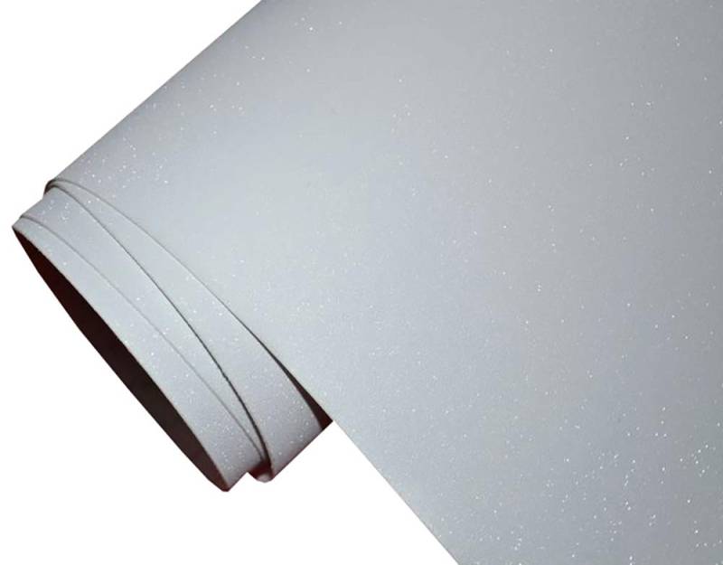 Neoxxim 6.6€/m2 Auto Folie - glitzer weiss 100 x 150 cm - selbstklebend BLASENFREI flexibel Car Wrapping Klebefolie folieren von Neoxxim