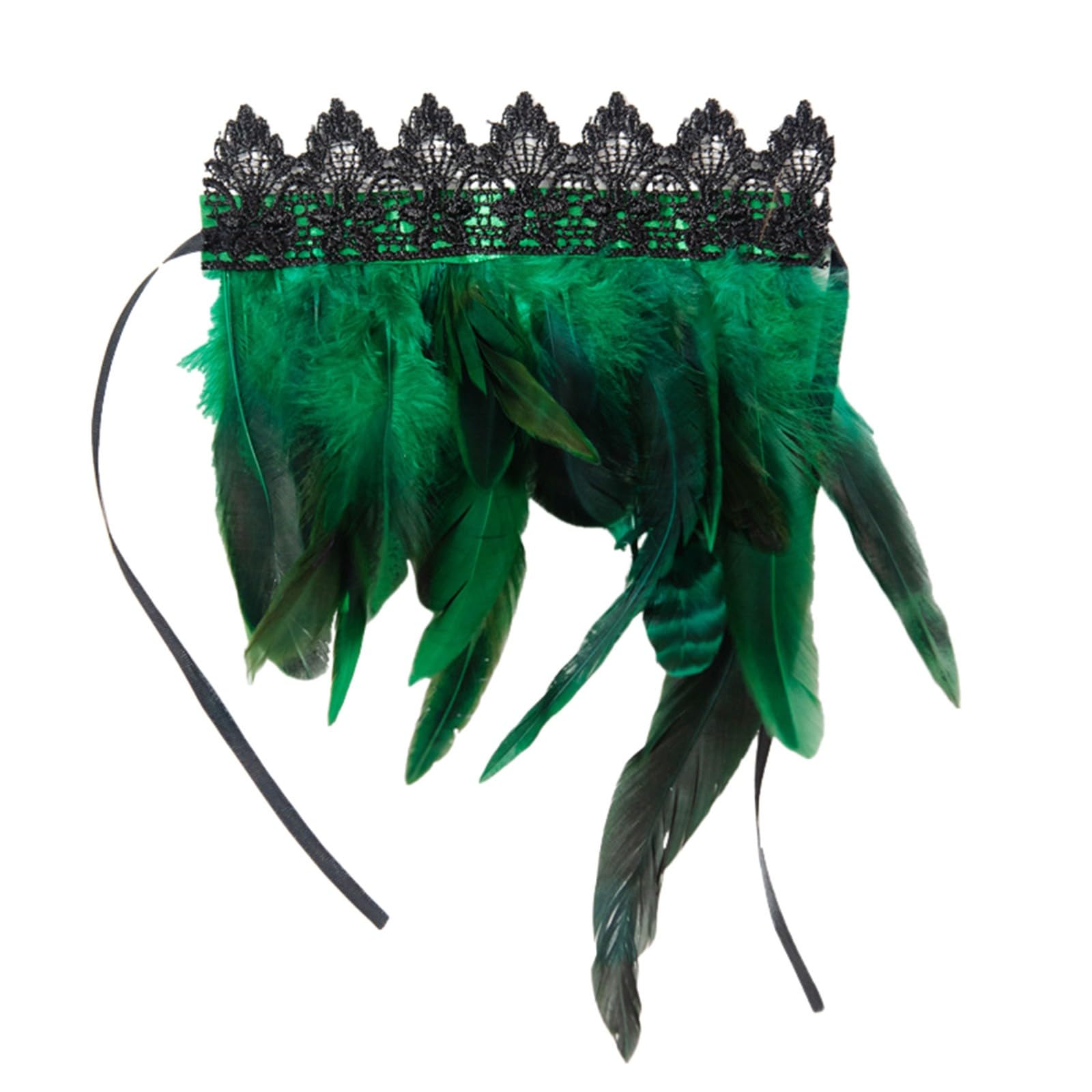 Feder-Armband, Spitze, Handgelenk, Gothic-Stil, Armband, Abschlussball, Leistung, Handgelenksmanschetten, Zubehör Herren Winterhandschuhe Gefüttert (Green, One Size) von NerYuo