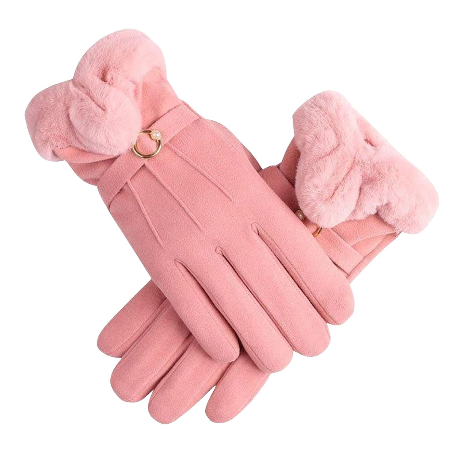 Herbst und Winter Warm Verdickte Damen Stilvolle Klassische Warme Handschuhe Handschuhe Damen Kostüm (One Size) von NerYuo