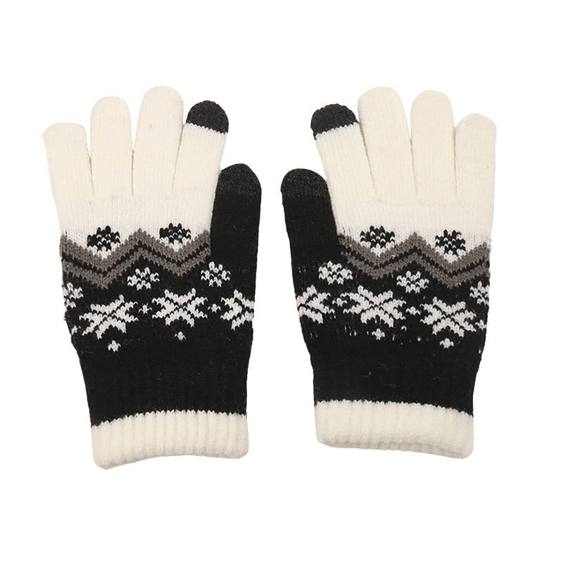 NerYuo Damen Winter Touchscreen Handschuhe Strick Warm Gefüttert Fingerlos Screen SMS Thermohandschuh Bauchtanz Kostüm Damen 42 (Black, One Size) von NerYuo