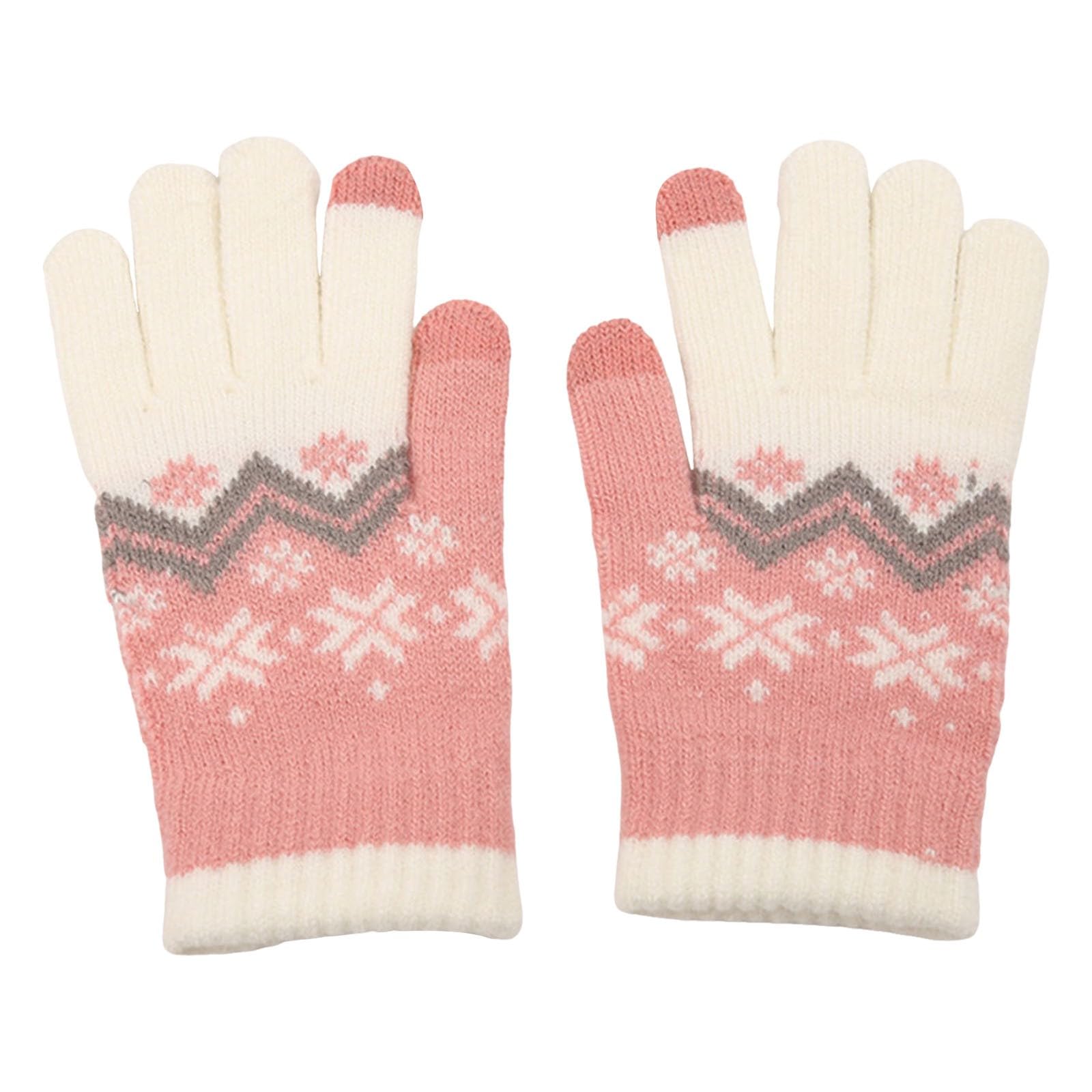 NerYuo Damen Winter Touchscreen Handschuhe Strick Warm Gefüttert Fingerlos Screen SMS Thermohandschuh Bauchtanz Kostüm Damen 42 (RD1, One Size) von NerYuo