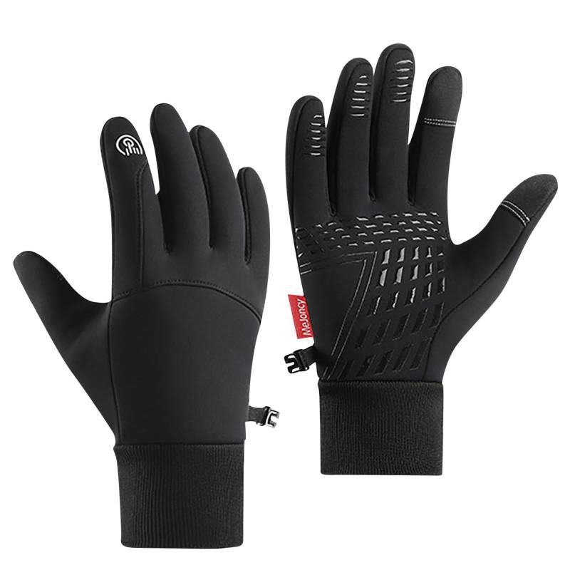 NerYuo Männer Frauen Skihandschuhe Winter Bildschirm winddicht Plus Fleece dicke Sport Radfahren warme Handschuhe Kopfschmuck Halloween (BK1, M) von NerYuo