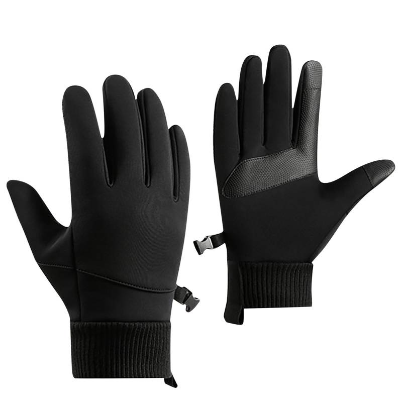 NerYuo Männer Frauen Skihandschuhe Winter Bildschirm winddicht Plus Fleece dicke Sport Radfahren warme Handschuhe Kopfschmuck Halloween (BK2, L) von NerYuo