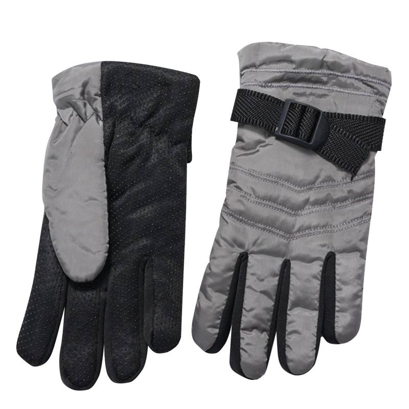 NerYuo Winddichte, isolierte Winterhandschuhe für Männer und Frauen, warme Handschuhe für extreme Kälte Lederhandschuhe Damen Blau Gefüttert (Grey, One Size) von NerYuo