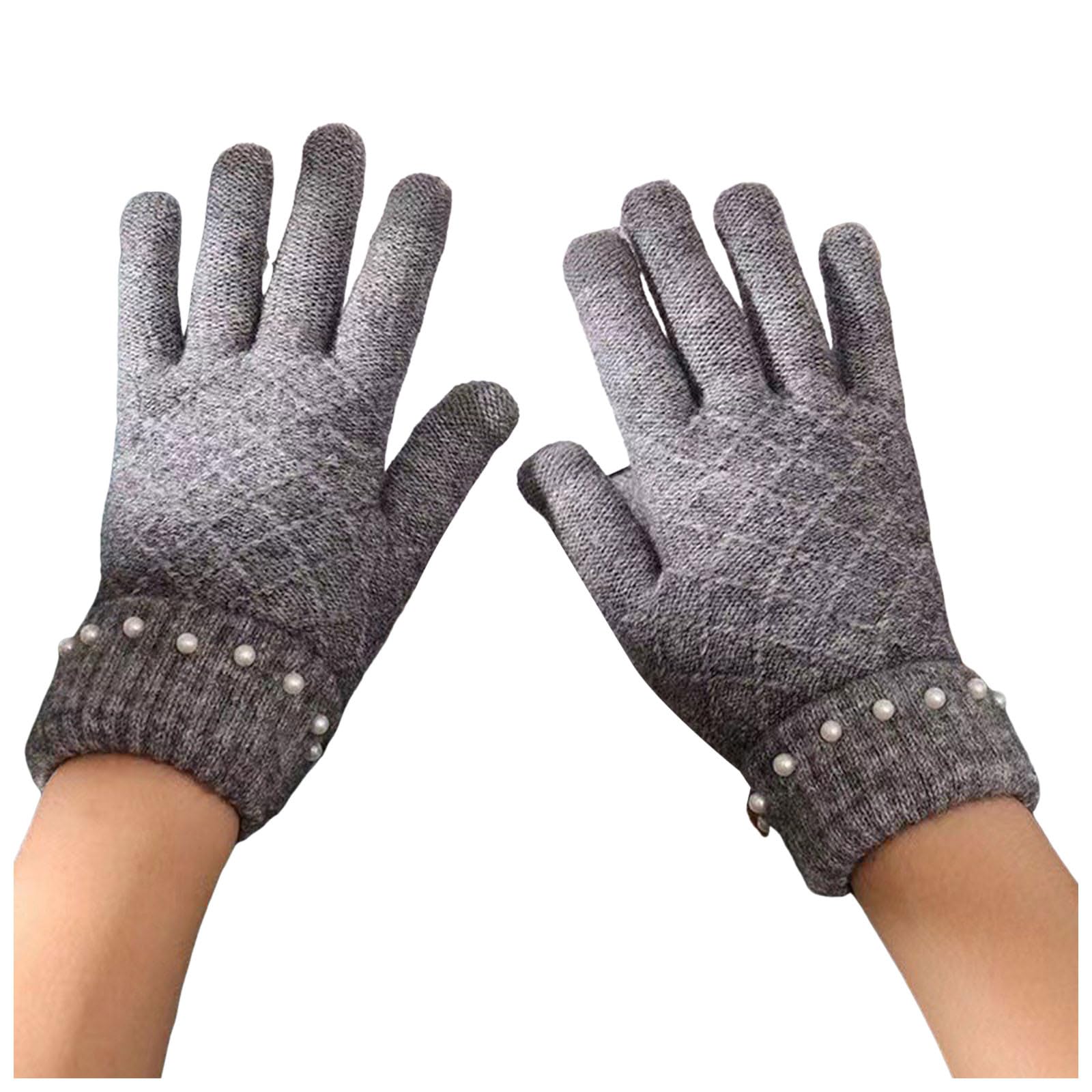 Rutschfeste Handschuhe für den Winter sowie warme Reithandschuhe aus Samt für Herren und Damen Teufel Kostüm Zubehör (Grey, One Size) von NerYuo