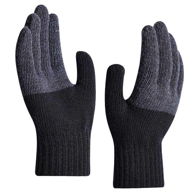 Winter-Strickhandschuhe für Damen mit Touchscreen-Finger, warme SMS-Smartphone-Handschuhe für Herren bei kaltem Wetter Anime Handschuhe (BK1, One Size) von NerYuo