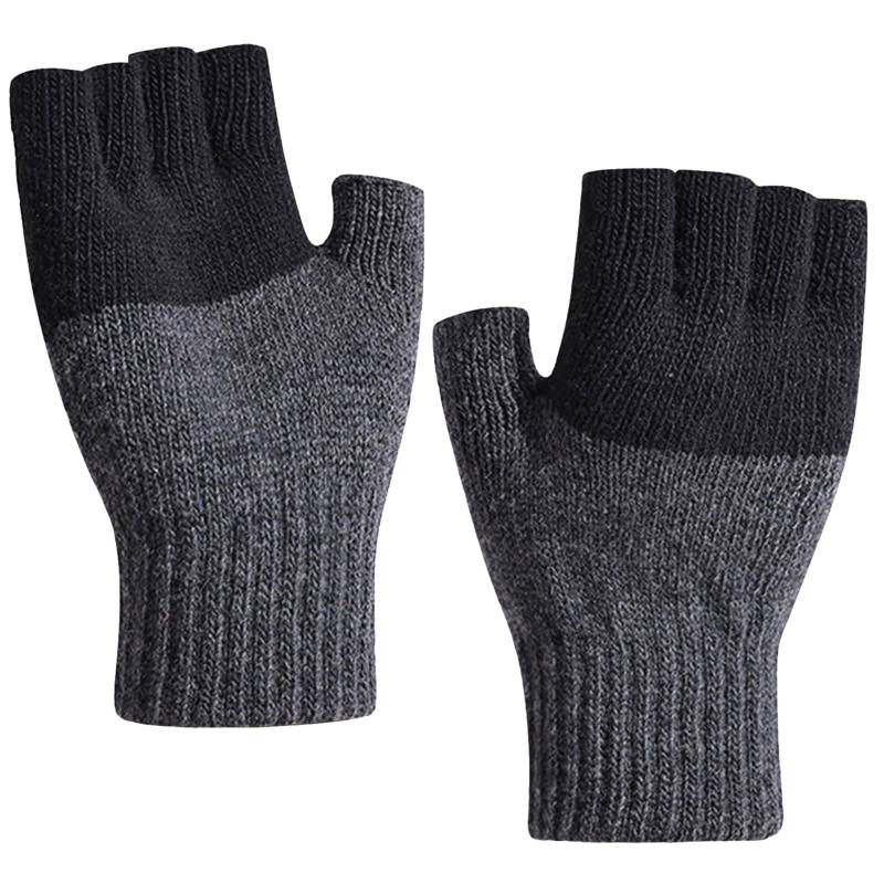 Winter-Strickhandschuhe für Damen mit Touchscreen-Finger, warme SMS-Smartphone-Handschuhe für Herren bei kaltem Wetter Anime Handschuhe (Light Gray, One Size) von NerYuo