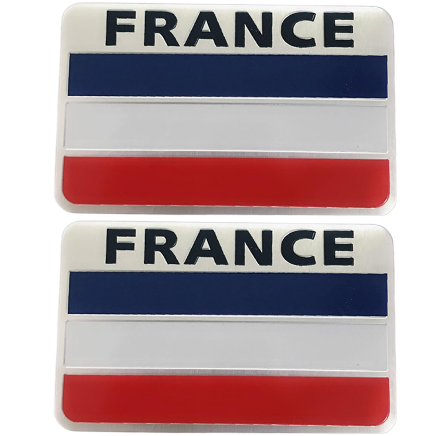 Französische Aufkleber 2 Stück 3D Autoaufkleber mit nationaler Frankreich Flagge selbstklebende Auto Logo Aufkleber aus Metall für Autos Motorräder Helme 8,1 x 5,1 cm Typ 1 von Neroyaner