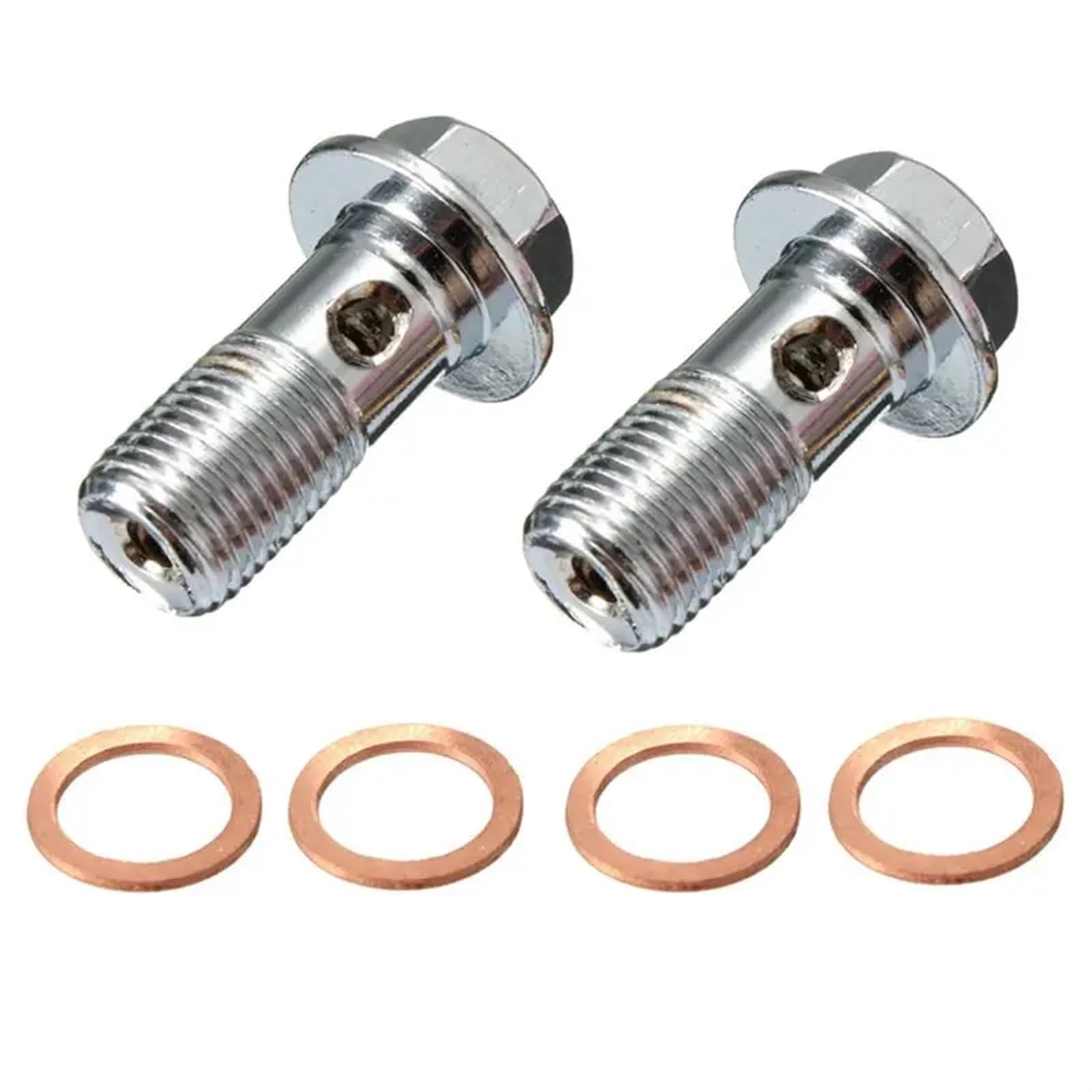 Nersuwy [Replacement] 2X Motorrad-Edelstahlbremse for Hohlschraube M10 x 1,0 mm Bremssattel-Hauptzylinder von Nersuwy