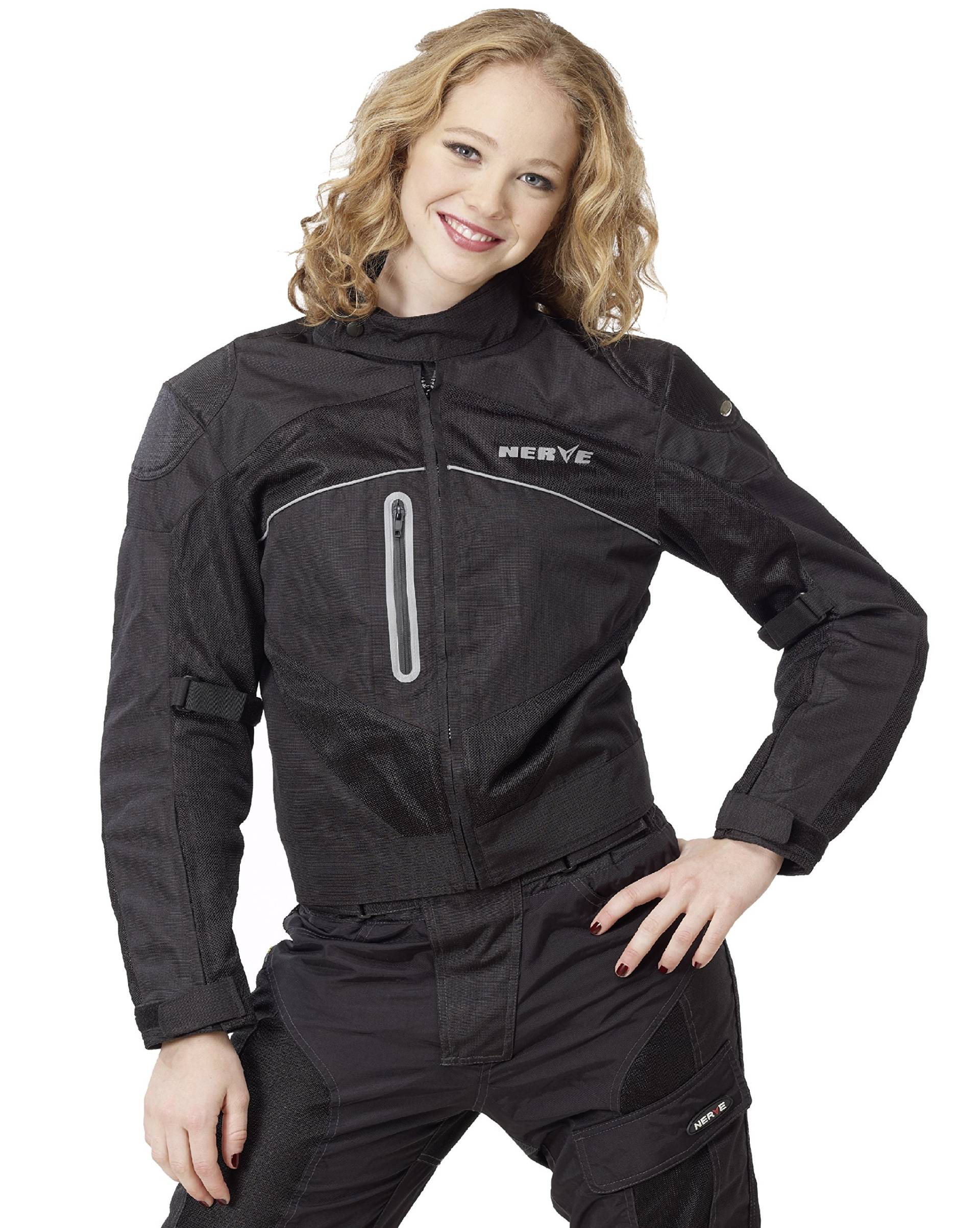 Nerve Run Girl Jacke, Schwarz, 46 von Nerve